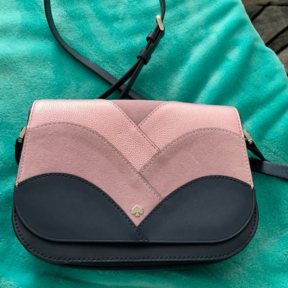 Kate Spade Blue + Purple Nadine Patchwork Bag